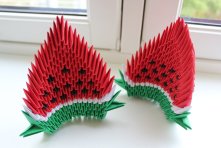 3d_origami___watermelons_by_captaintwilight-d5mtdgr